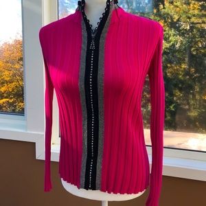 Belldini Rhinestone Zipper Sweatet